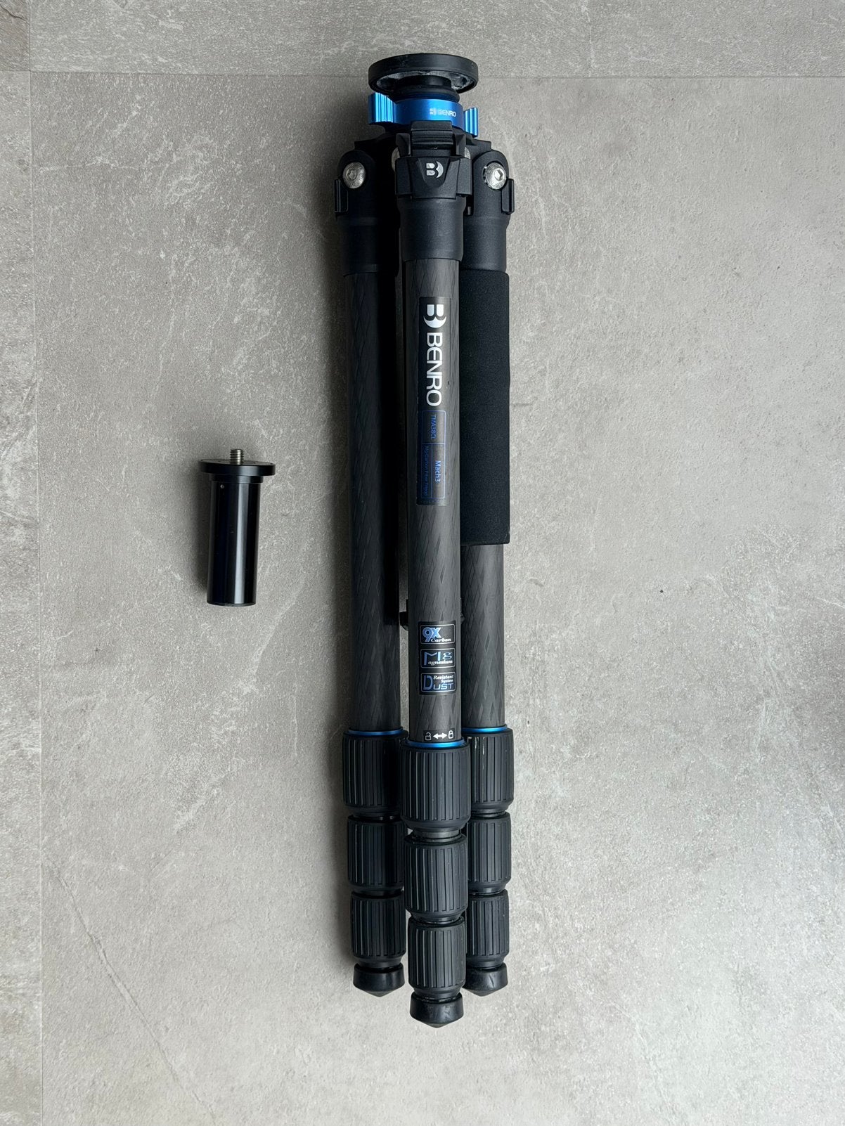 Benro TMA38CL statief met uitwisselbare middenkolom, Flexibele poten, Benro, Zo goed als nieuw, 175 cm of meer