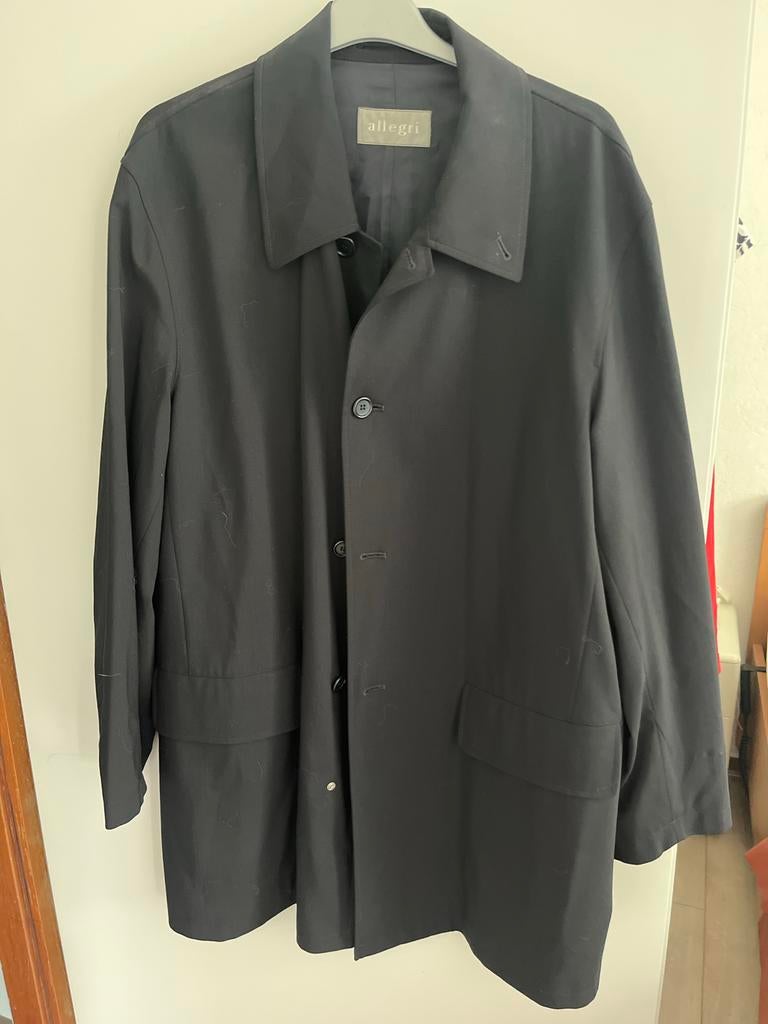 Allegri Zwarte Herenjas - Stijlvol en Tijdloos o.t.o 61 cm, Ophalen of Verzenden, Zo goed als nieuw, Maat 46/48 (XL) of groter