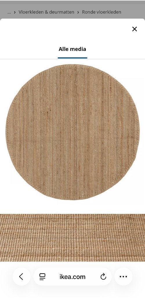 LOHALS vloerkleed IKEA, Ophalen, Gebruikt, Rond, 200 cm of meer