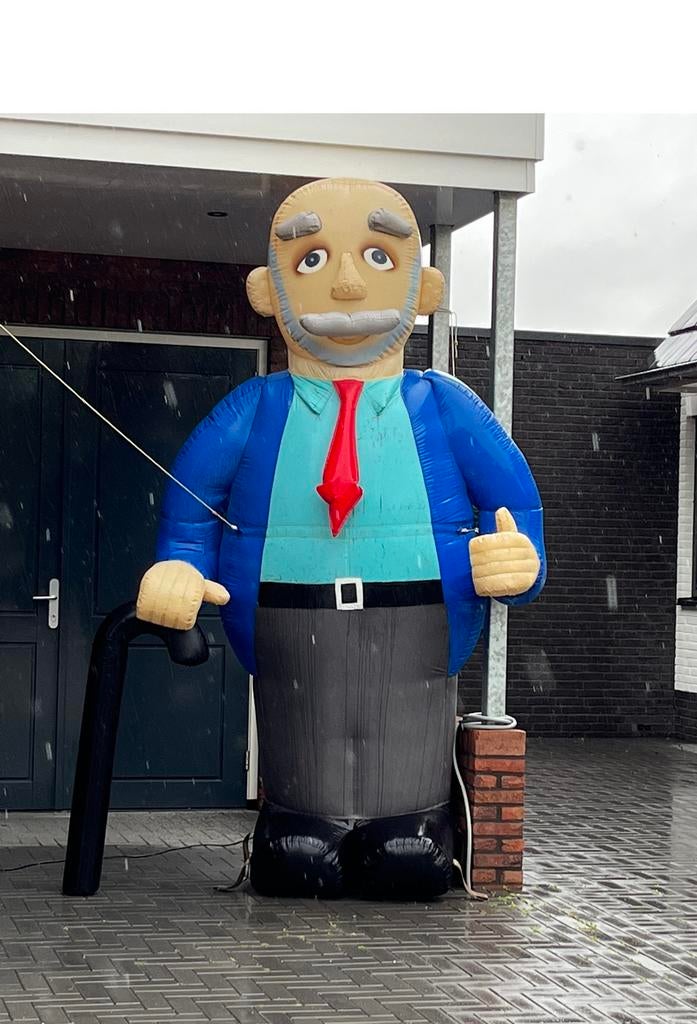 Opblaasbare Abraham 2,8 meter hoog te huur in Heeten, Hobby en Vrije tijd, Ophalen, Zo goed als nieuw, Abraham of Sarah