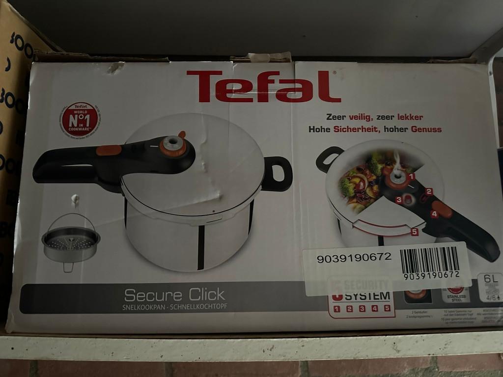 Tefal Snelkookpan Secure Click, Ophalen of Verzenden, Nieuw, Overige materialen, Koekenpan of Braadpan