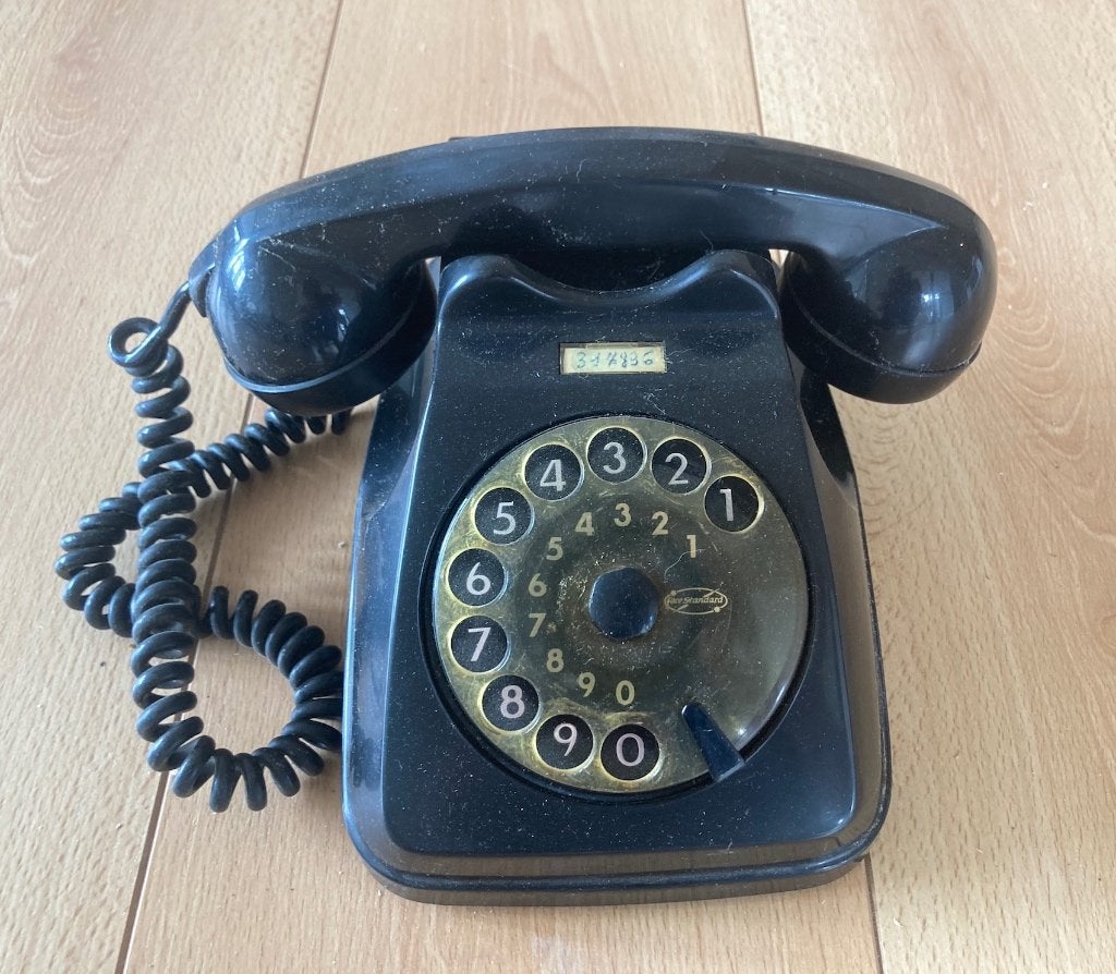 Vintage bakelieten draaischijftelefoon – PTT / Ericsson, Ophalen of Verzenden, Huis en Inrichting