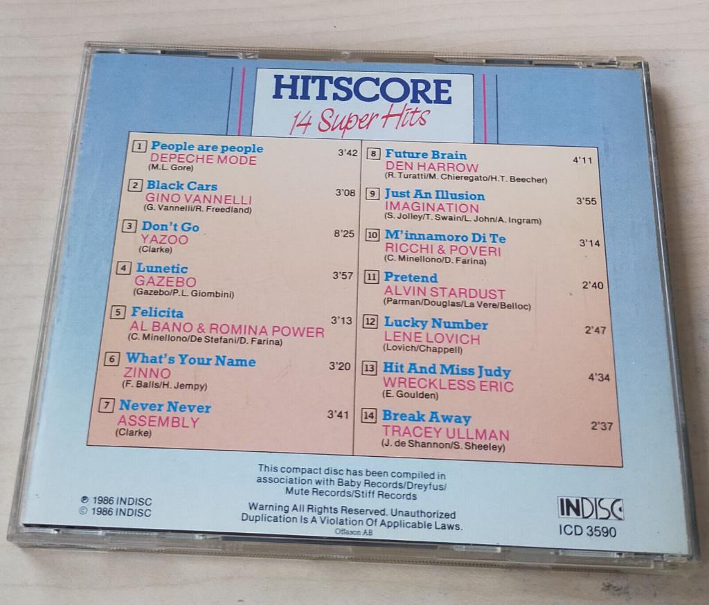 Hitscore 14 Super Hits CD 1986 Depeche Mode Gino Vannelli, Ophalen of Verzenden, Gebruikt, Pop