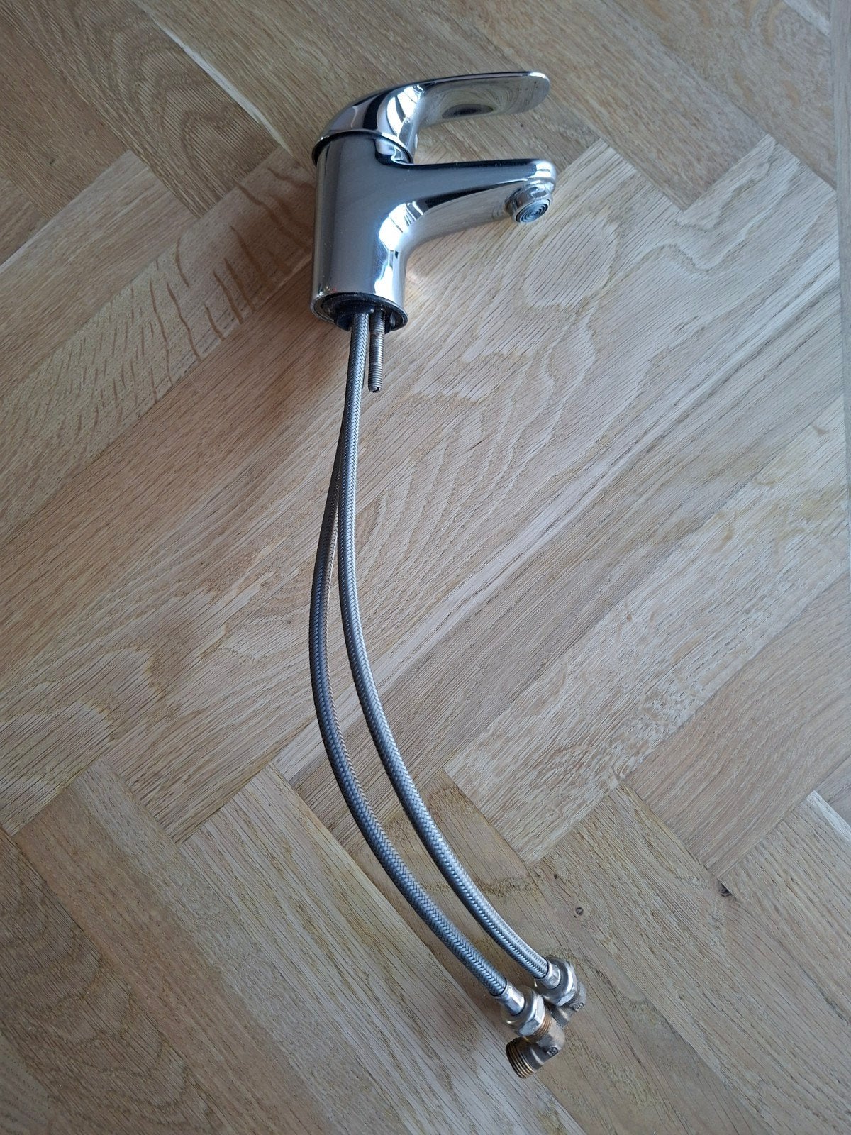 Zilveren kraan grohe wastafel, Ophalen of Verzenden, Zo goed als nieuw, Chroom, Kraan