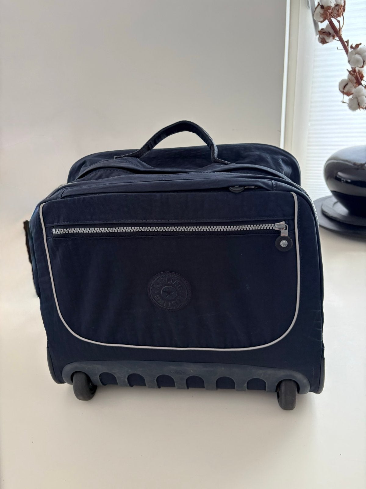 Kipling reiskoffer/schooltas met wieltjes - Donkerblauw, 40 tot 60 cm, Gebruikt, 20 tot 30 cm, Blauw