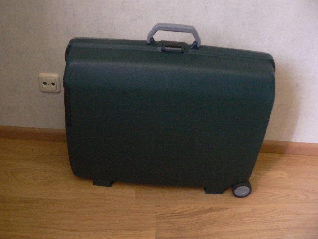Samsonite koffer groen cijferslot handgreep wieltjes, Gebruikt, Hard kunststof, 70 cm of meer, Ophalen