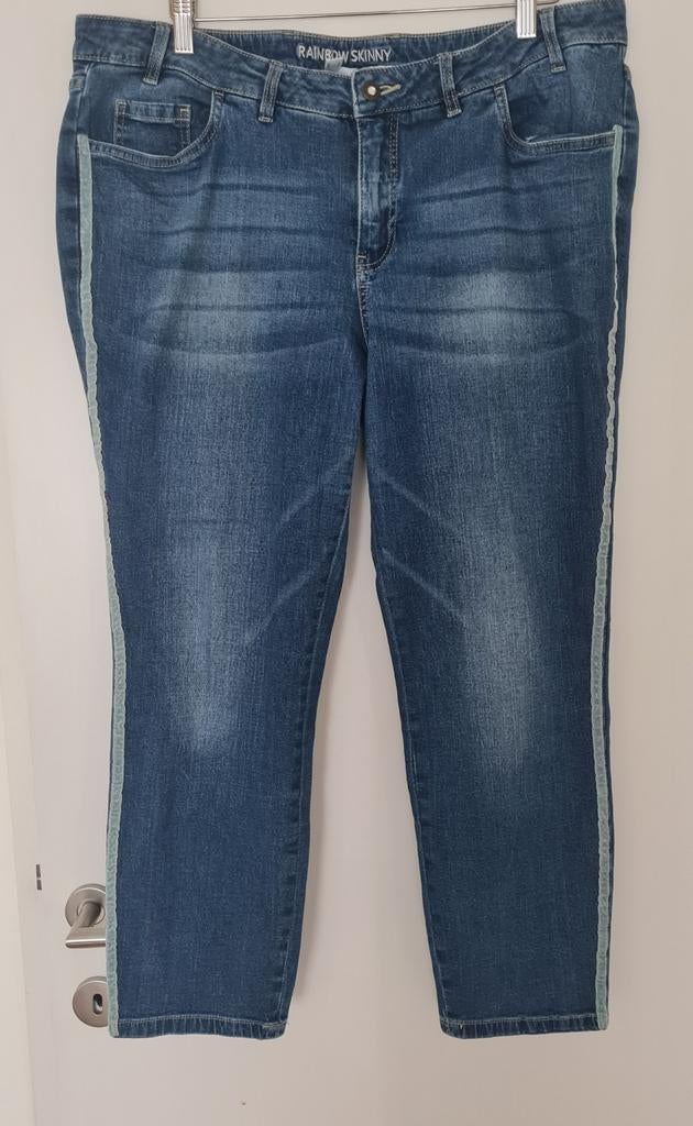 Rainbow Skinny Jeans mt 48, Kleding | Dames, Spijkerbroeken en Jeans, Rainbow, Blauw, Overige jeansmaten, Ophalen of Verzenden