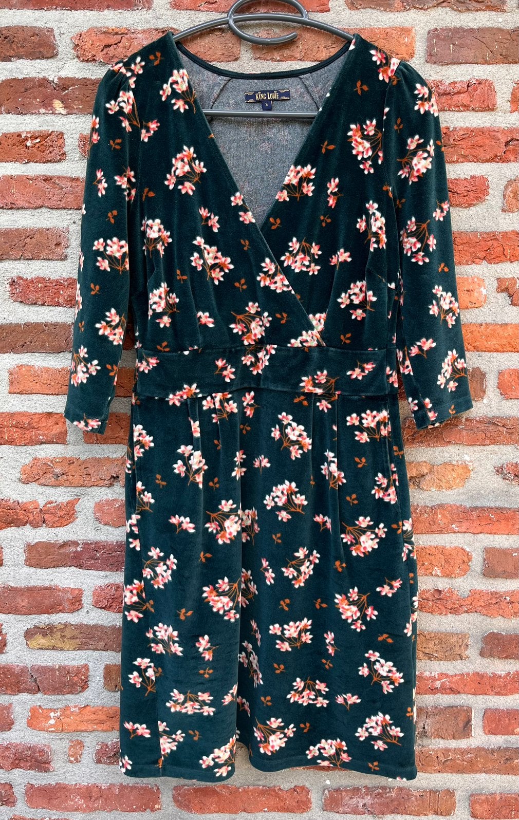 Jurkje, King Louie velours mt S, Kleding | Dames, Maat 36 (S), Gedragen, Boven de knie, Meerkleurig