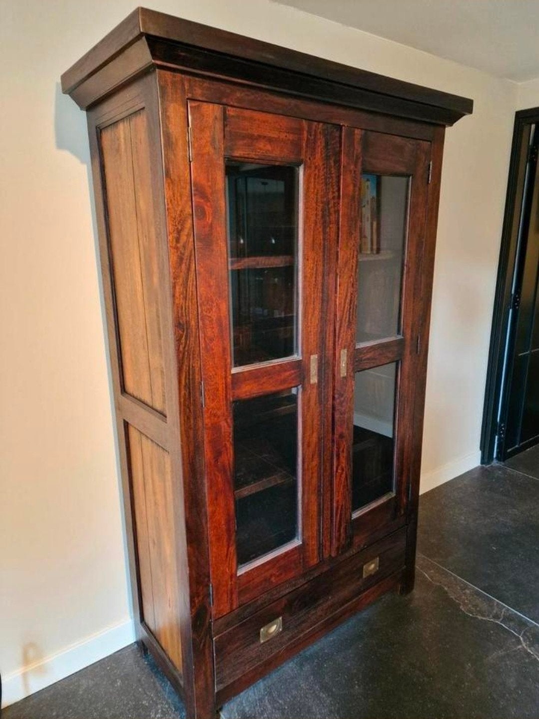 Mangohouten stevige kast, Huis en Inrichting, Kasten | Vitrinekasten, Ophalen, 50 tot 75 cm, 100 tot 150 cm, 150 tot 200 cm