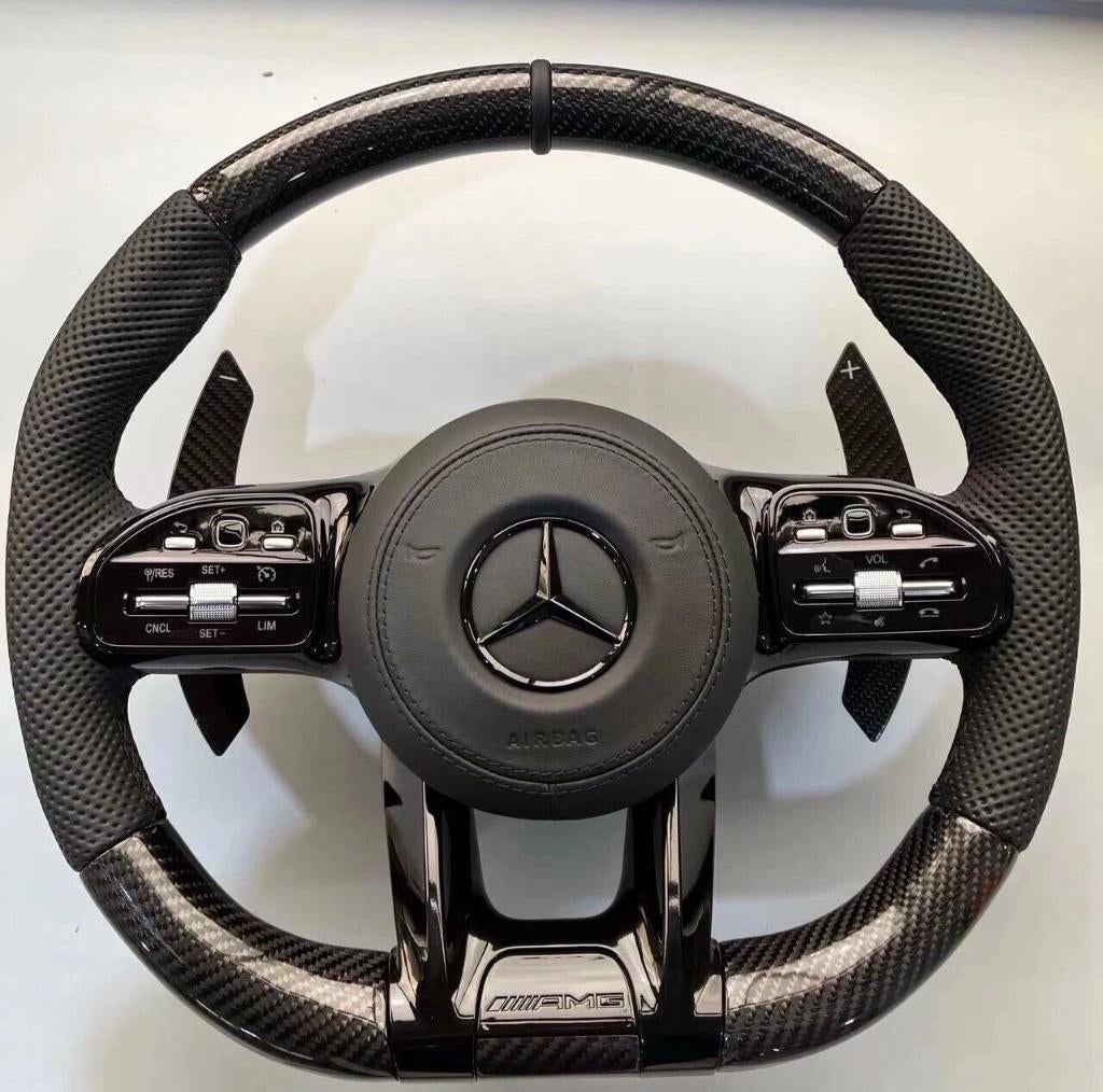Mercedes leer stuur carbon upgrade AMG, Auto diversen, Tuning en Styling, Ophalen of Verzenden, ., ., .