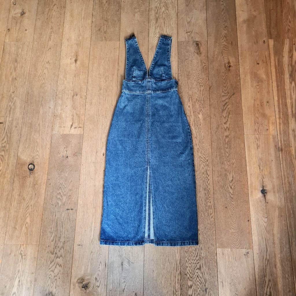 Lange, mouwloze spijkerjurk (denim) in tuinbroekstijl, Kleding | Dames, Blauw, Ophalen of Verzenden, Edited, Maat 36 (S)