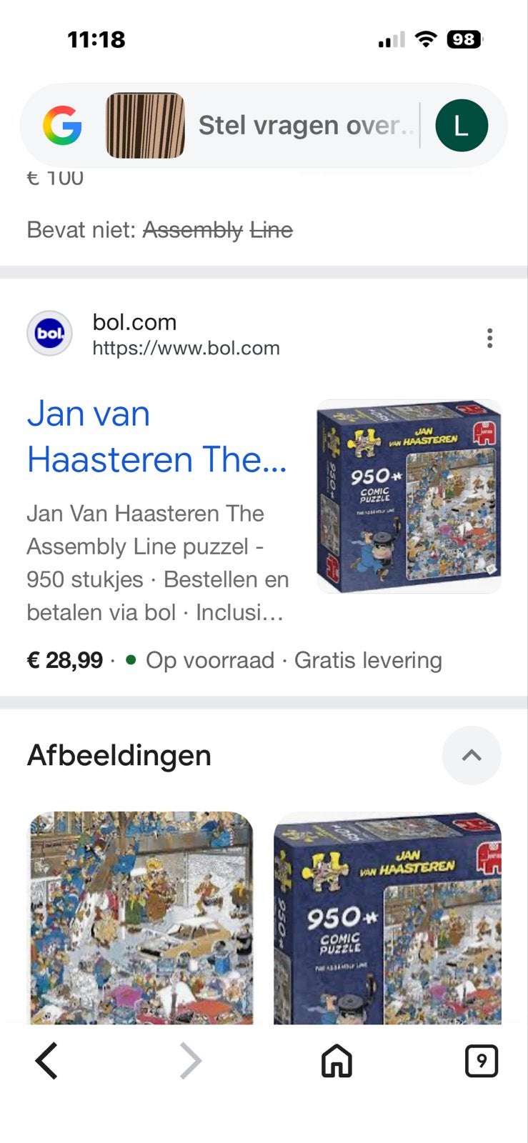 Jan van Haasteren The Assembly Line 950+ stukjes, Ophalen of Verzenden, 500 t/m 1500 stukjes, Zo goed als nieuw, Legpuzzel