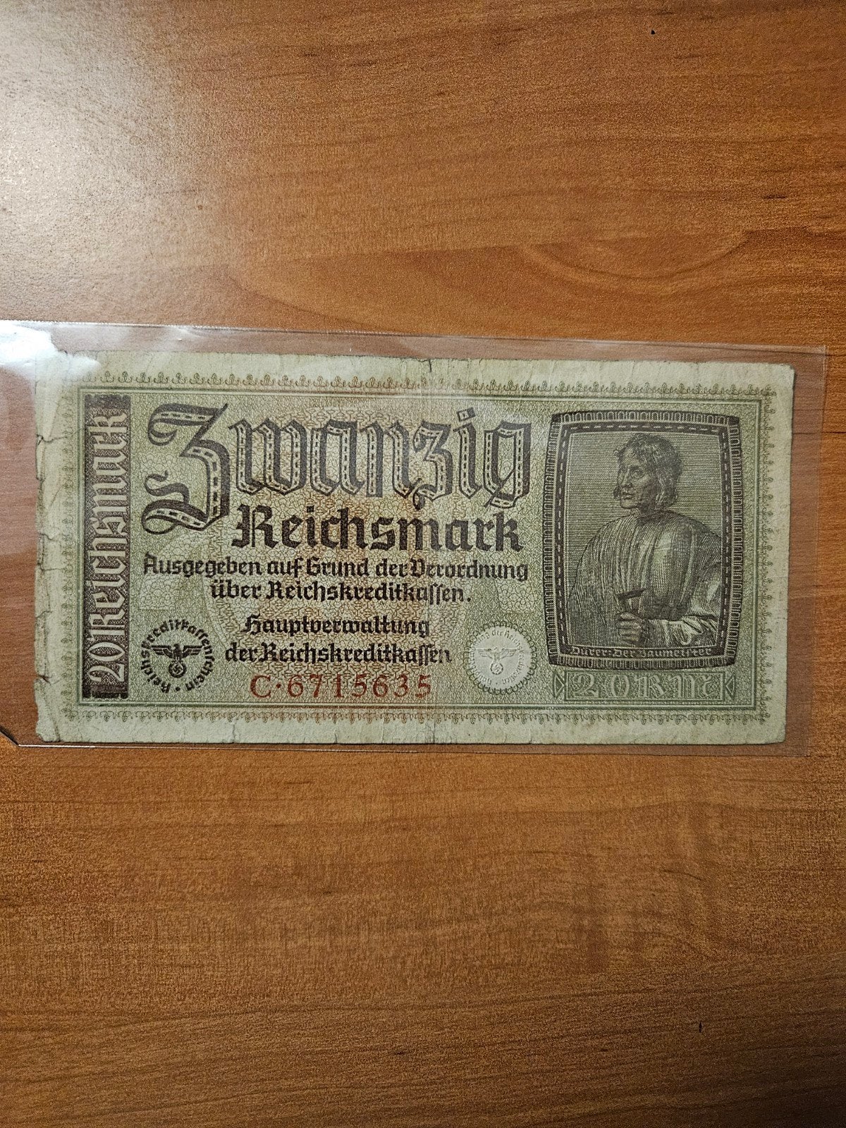 20 Reichsmark Duitsland WWII Derde Rijk, Postzegels en Munten, Bankbiljetten | Europa | Niet-Eurobiljetten, Ophalen of Verzenden