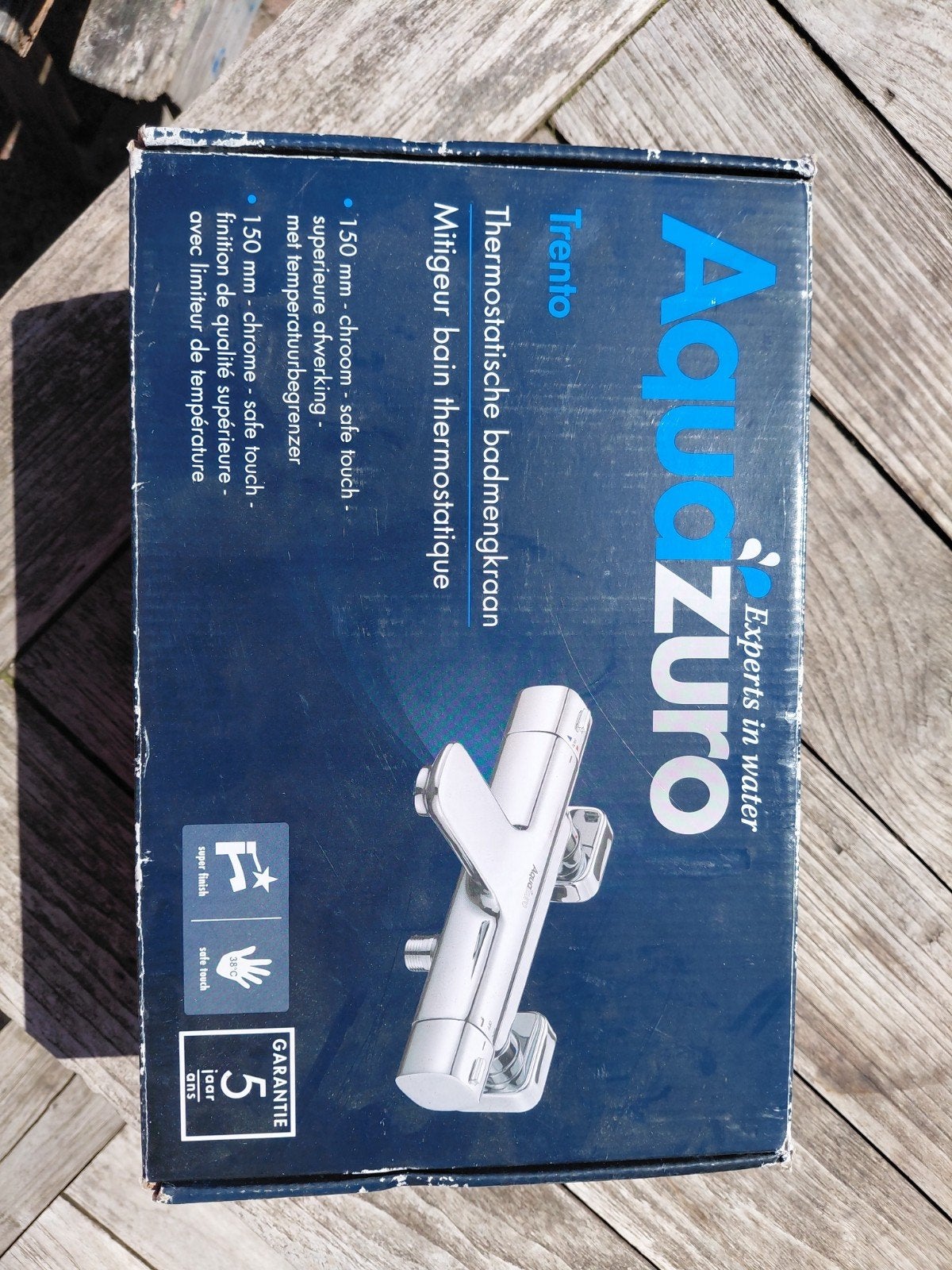 AquaZuro Trentio Thermostatische Badmengkraan Chroom, Ophalen of Verzenden, Zo goed als nieuw, Rvs, Bad