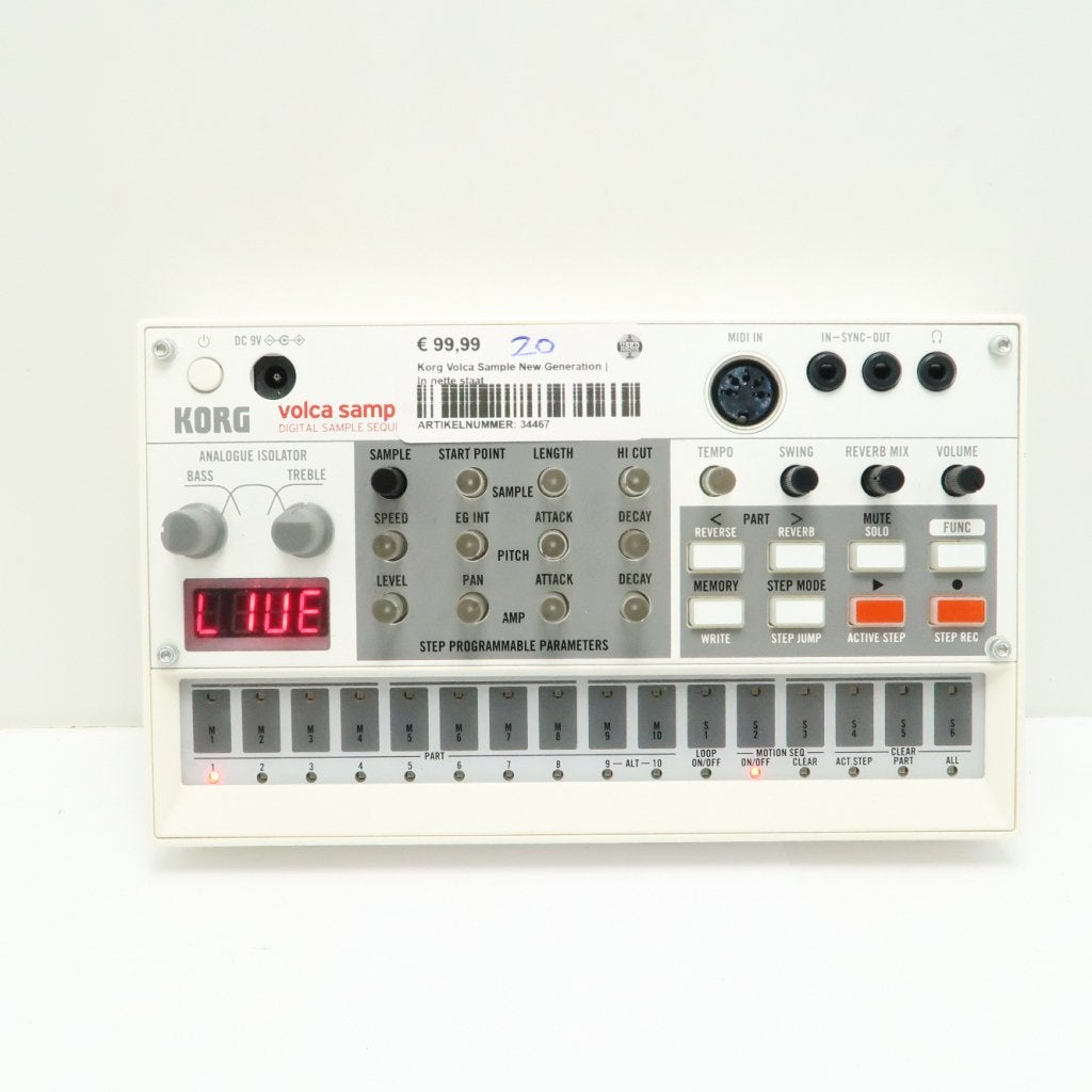 Korg Volca Sample 1st Gen | In nette staat, Muziek en Instrumenten, Synthesizers, Korg, Zo goed als nieuw, https://www.korg.com/nl/contact/
