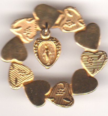 Hartenkrans oud broche goud of goudkl. mogelijk verguld, Verzamelen, Speldjes, Pins en Buttons, Verzenden, Zo goed als nieuw