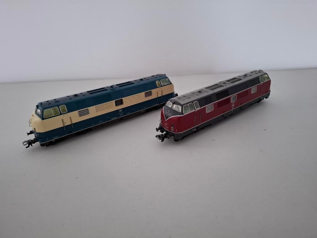 Marklin H0 3382/3581 Diesellocomotieven van de DB, Wisselstroom, Locomotief, Ophalen of Verzenden, Zo goed als nieuw