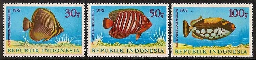 Indonesie Zonnebloem nr 731/3 postfris 1972, Ophalen of Verzenden, Postfris, Zuidoost-Azië