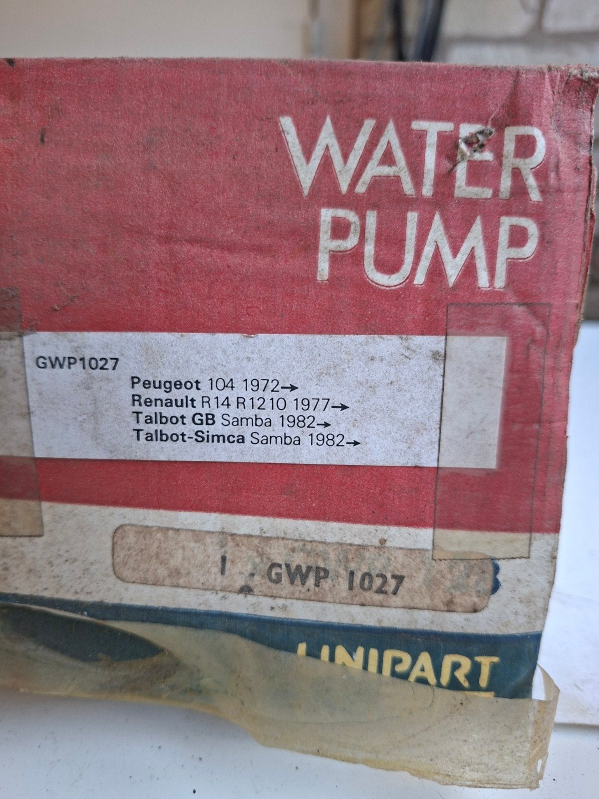 Waterpomp GWP1027 voor Peugeot, Renault, Talbot, Auto-onderdelen, Ophalen of Verzenden, Nieuw, Overige automerken