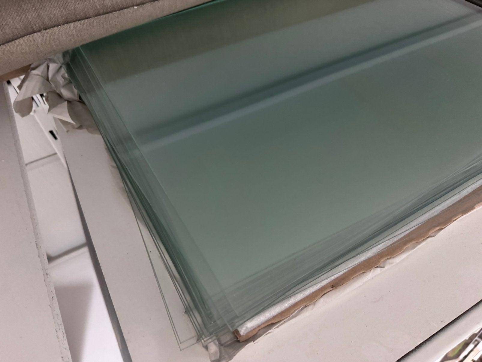 Glasplaat 40 x 50 cm 2mm dik slechts €2,50 per stuk, Ophalen, Nieuw