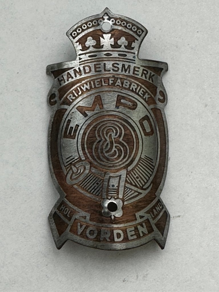 Empo Vorden Holland balhoofdplaatje. Balhoofd plaatje., Gebruikt, Empo, Overige typen, Ophalen of Verzenden