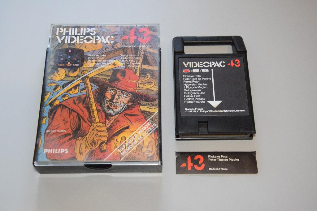 Philips Videopac : Pickaxe Pete (43), Spelcomputers en Games, 1 speler, Ophalen of Verzenden, Zo goed als nieuw, Vanaf 3 jaar