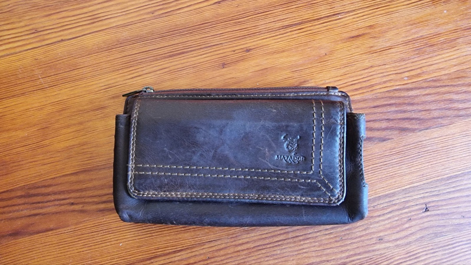 Matador Echt Leren Smartphone Holster / Portemonnee – RFID, Overige merken, Gebruikt, Bruin, Ophalen of Verzenden
