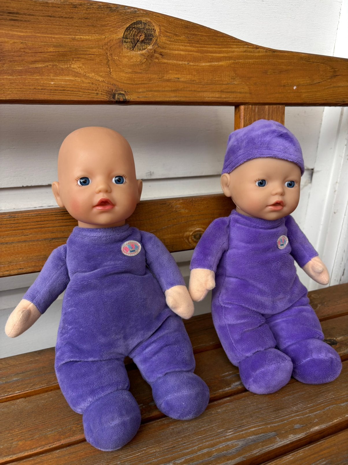 Baby Born Zapf creation first love pop paars 30 cm •per stuk, Ophalen of Verzenden, Zo goed als nieuw, Babypop