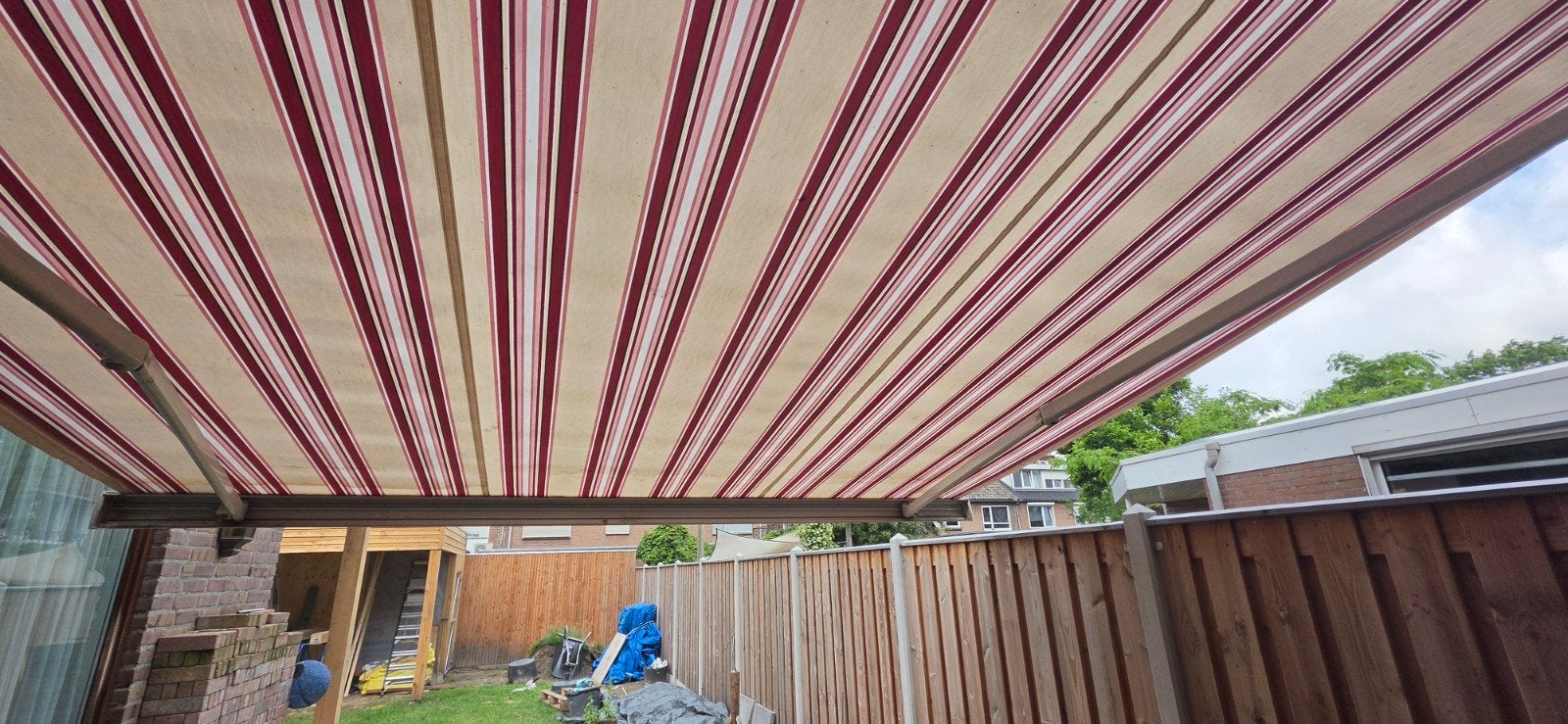 Elektrische luifel 300x360 cm - Knikarmscherm, Ophalen, Gebruikt, Elektrisch, 250 cm tot 450 cm