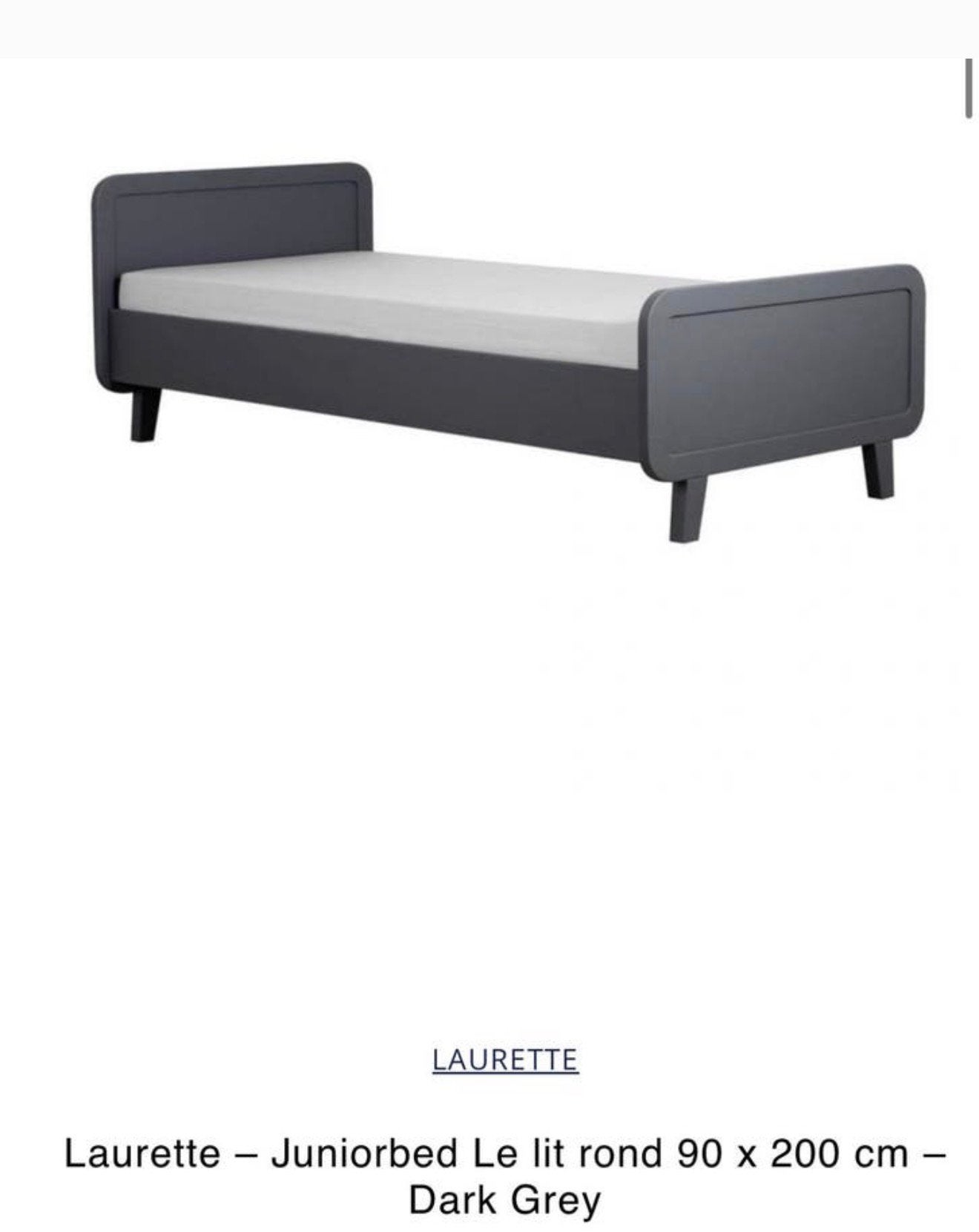 Mooi Bed met logeerlade 90 x 200 - Laurette le Lit Ronde, Ophalen, 85 tot 100 cm, Zo goed als nieuw, Lattenbodem