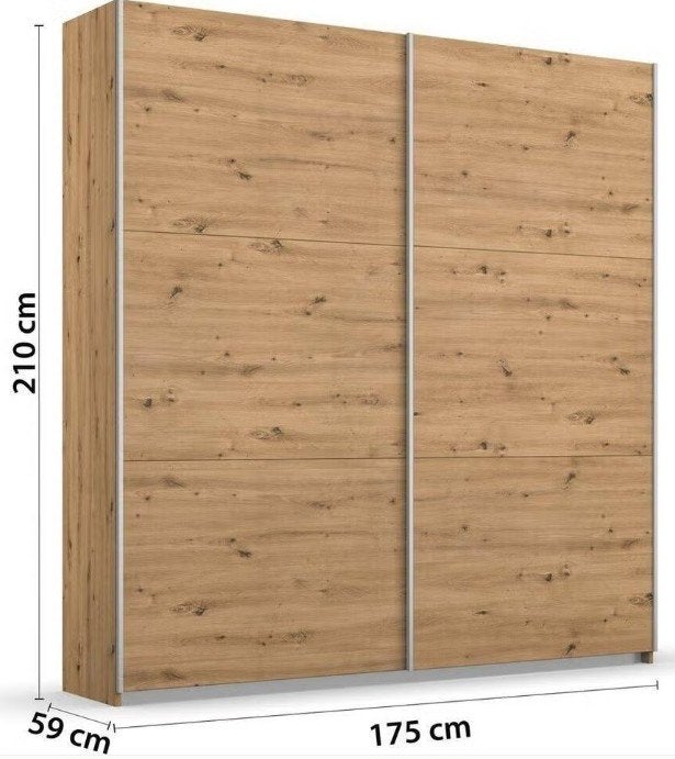 Nieuwe Rauch kledingkast 175 x 210 x 59 cm met schuifdeuren, Ophalen, Met deur(en), 200 cm of meer, 150 tot 200 cm