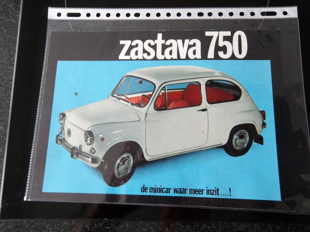 Zastava 750 Minicar Brochure/Folder, Onbekend, Ophalen of Verzenden, Zo goed als nieuw, Overige merken