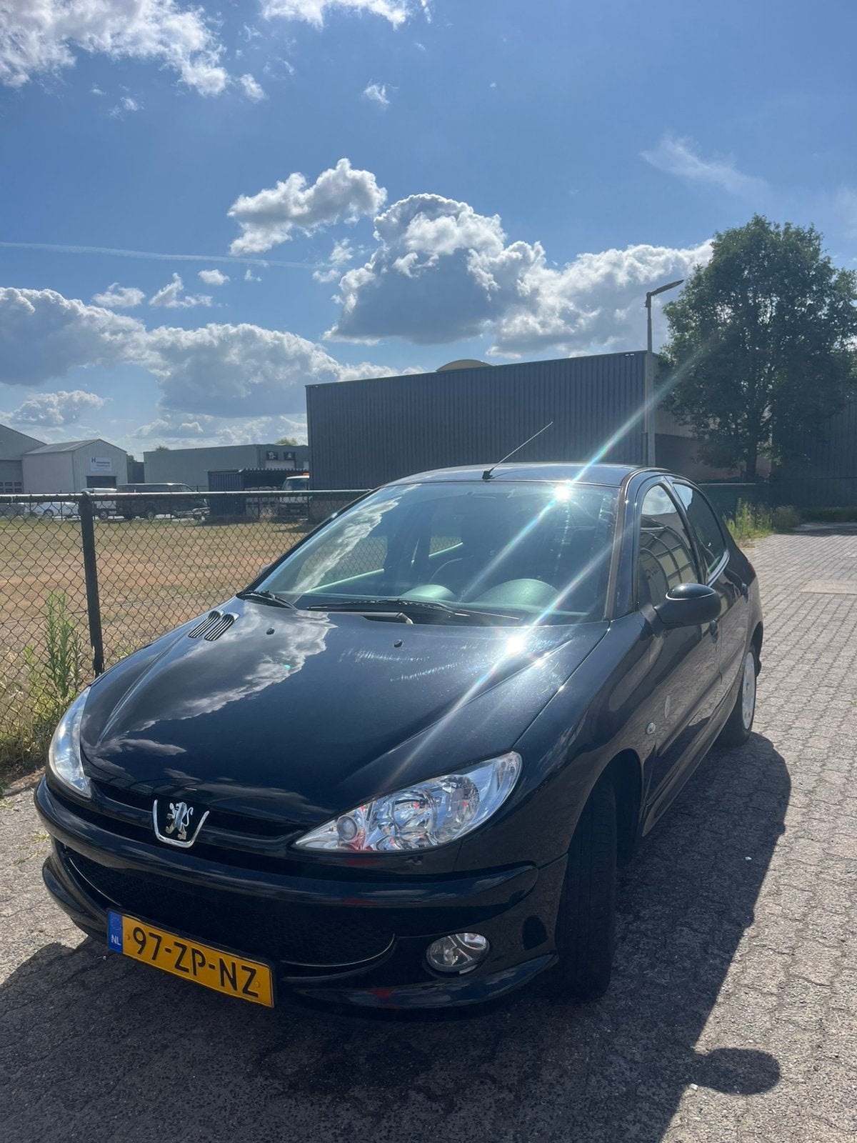 Peugeot 206 in goede staat, Stof, Zwart, Handgeschakeld, Grijs
