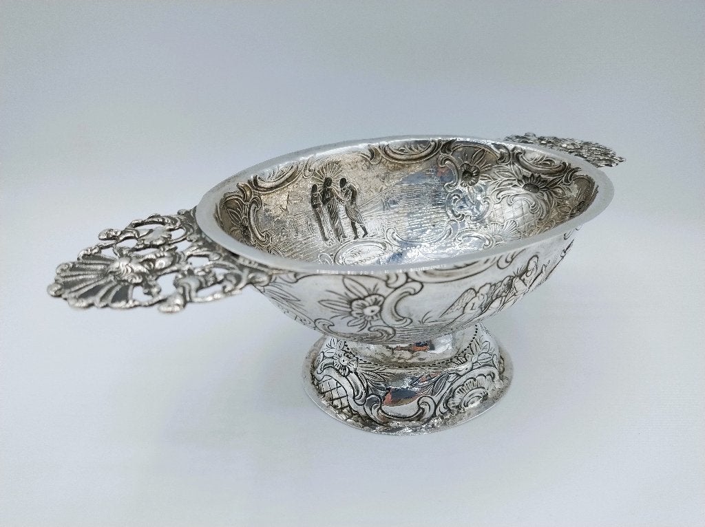 Zilveren brandewijnkom, Leeuwarden, 1804, Antiek en Kunst, Verzenden, Zilver