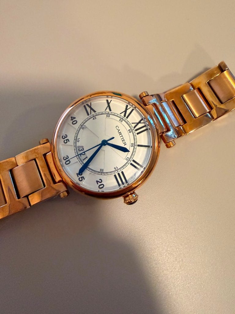 Goudkleurig quartz horloge, Overige merken, Staal, Staal, Polshorloge