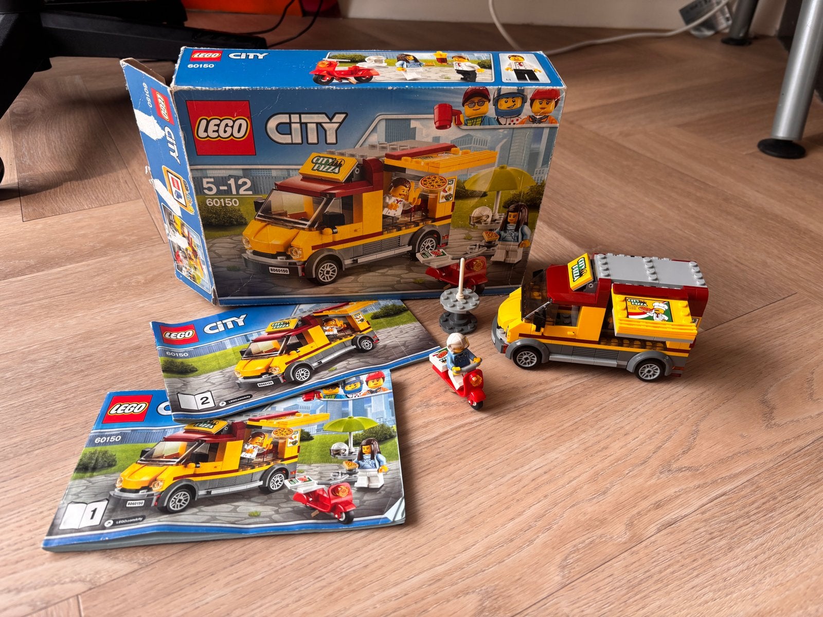 Lego City Pizzawagen 60150 compleet met doos en boekjes, Ophalen of Verzenden, Gebruikt