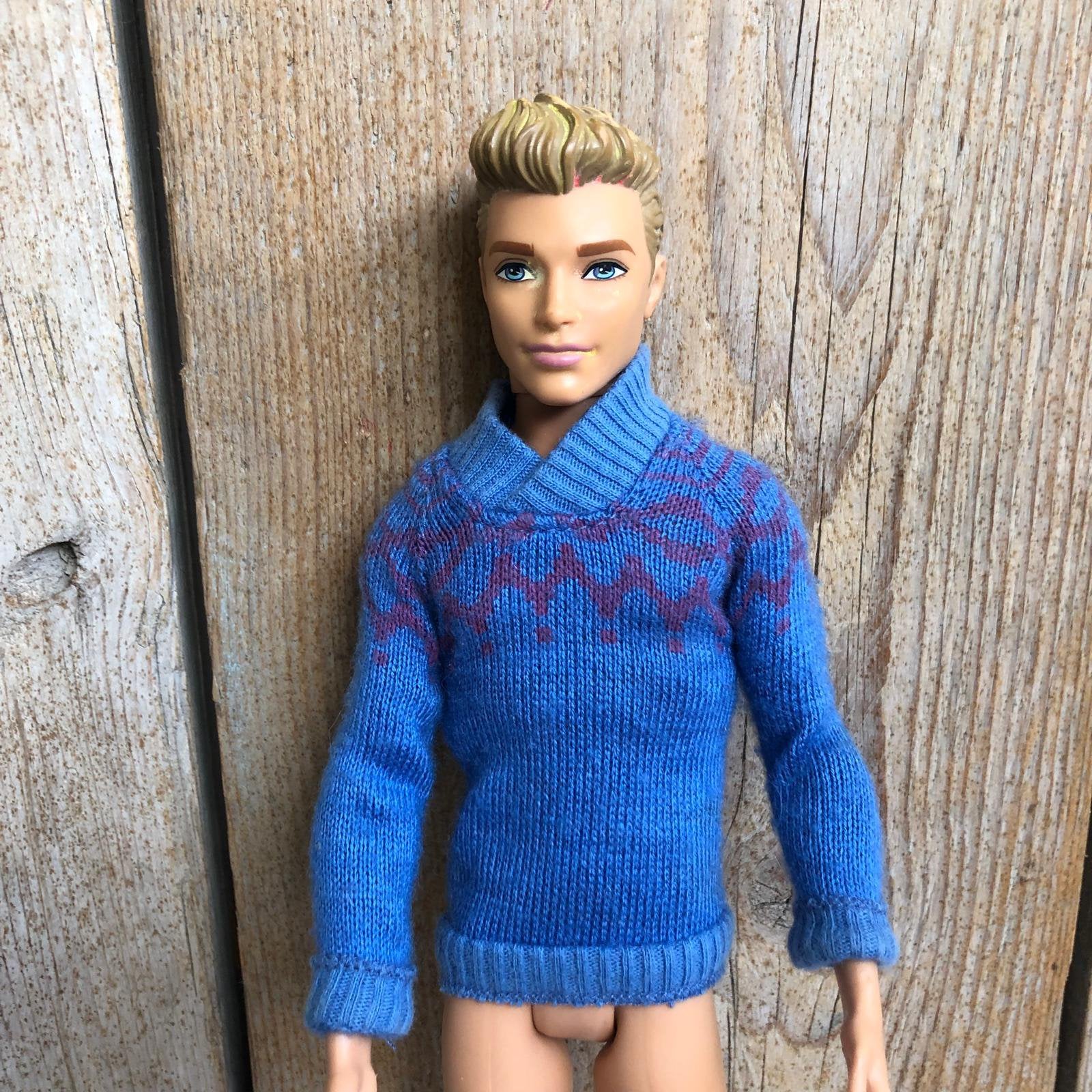 Blauwe trui voor Ken Fashionista, Kinderen en Baby's, Ophalen of Verzenden, Zo goed als nieuw, Barbie