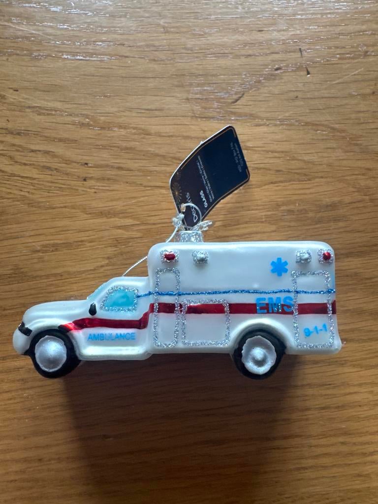 Kerst ornament kerstversiering ambulance nieuw, Diversen, Ophalen of Verzenden, Nieuw