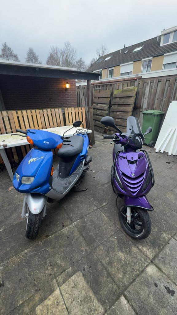 Piaggio Zip 2016 paars & Sym Jet Basi X 70cc, Tweetakt, Maximaal 45 km/u, Zip, Ophalen of Verzenden