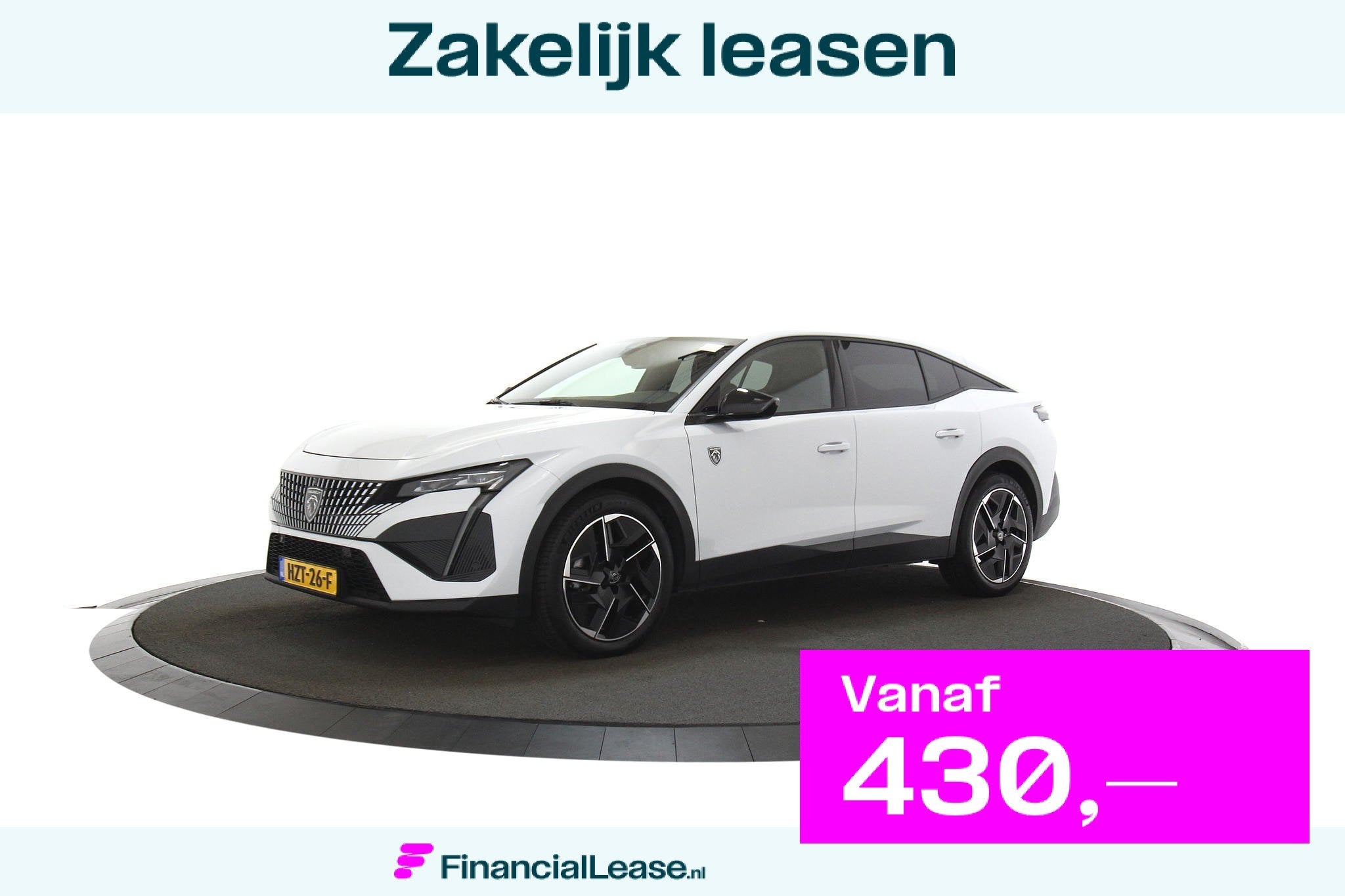 Peugeot 408 1.2 Hybrid 145 e-DCS6 GT, 136 pk, Gebruikt, Euro 6, Wit