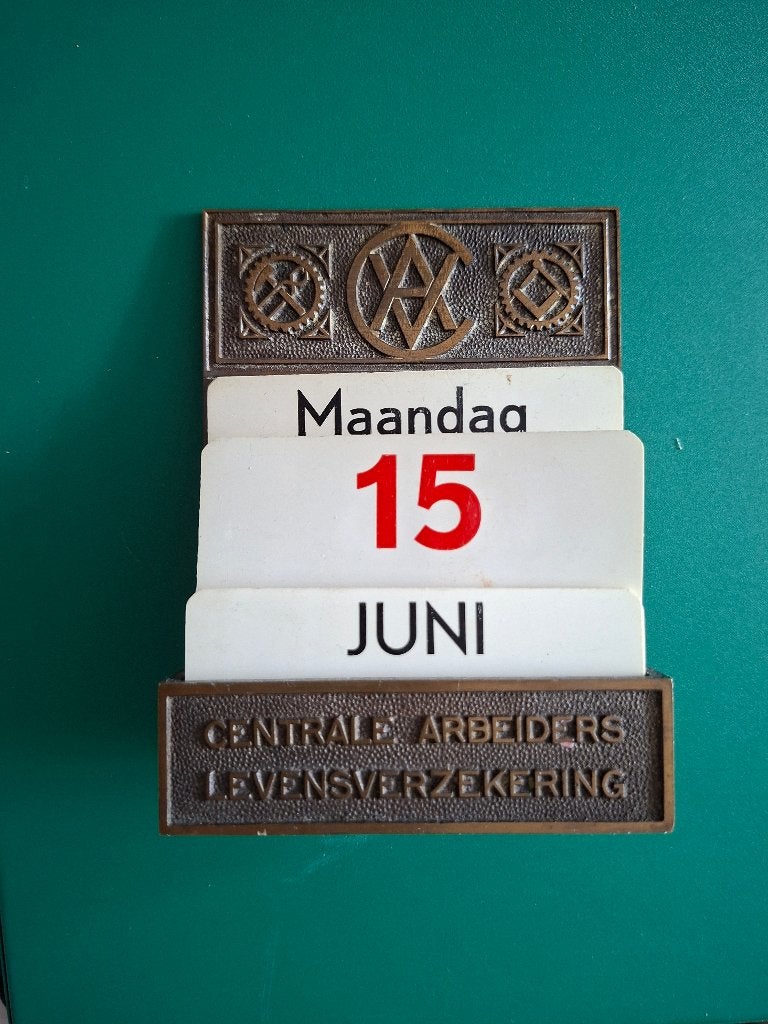 Oude bureau dagkalender Centr Arbeiders Levensverz., Ophalen of Verzenden, Gebruikt