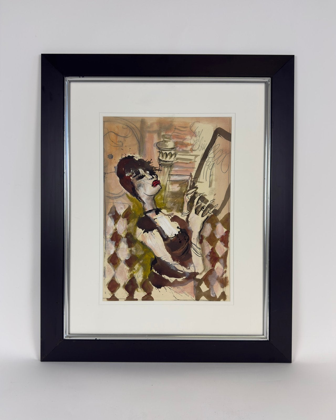Guy Olivier – Millennium (1999/2000), Antiek en Kunst, Kunst | Schilderijen | Modern, Ophalen, Figuren, Papier/karton, Passe-partout
