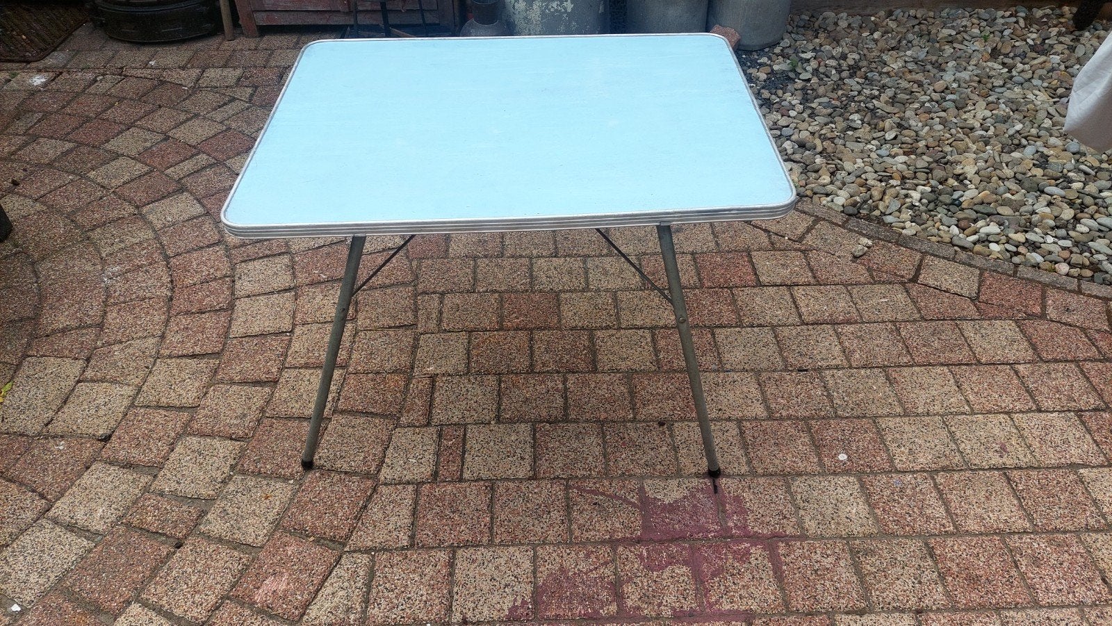 Vintage camping tafel opvouwbaar, 81 x 61,5 x 61 cm. Lxbxh, Ophalen of Verzenden, Gebruikt, Campingtafel