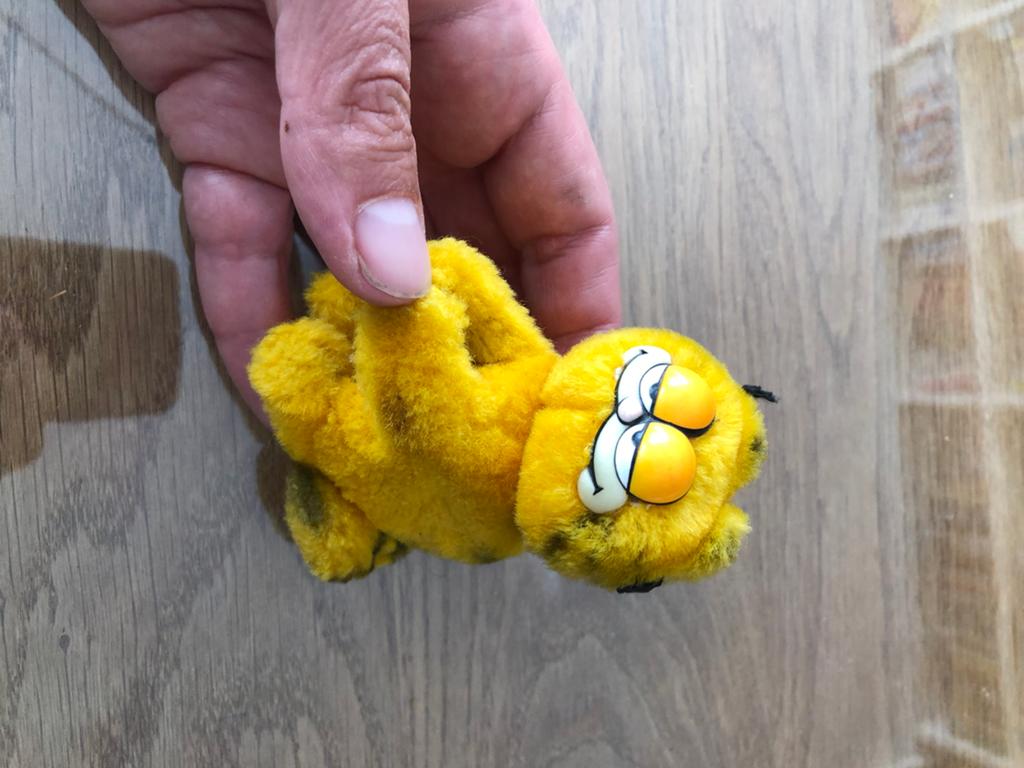 Garfield clip-on knijpbeest origineel jaren 80 vintage, Ophalen of Verzenden, Zo goed als nieuw