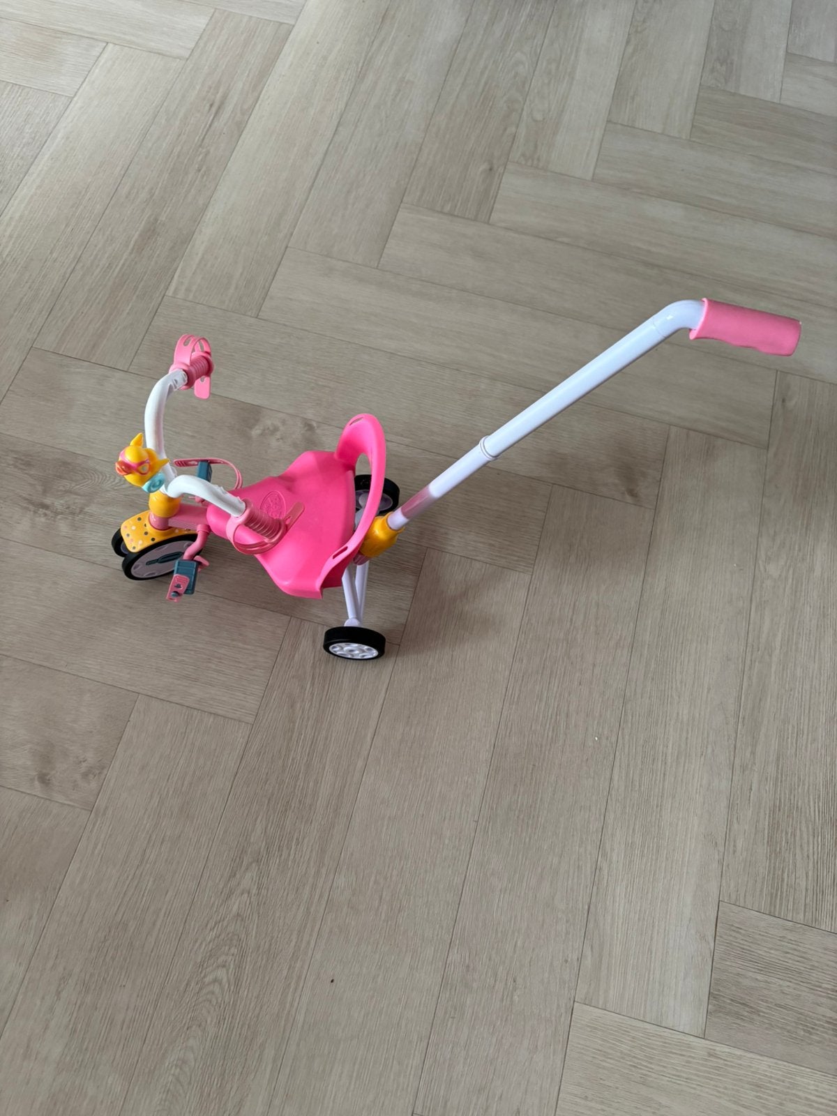 Babyborn poppenfiets/ driewieler met duwstang, Ophalen of Verzenden, Zo goed als nieuw, Overige typen