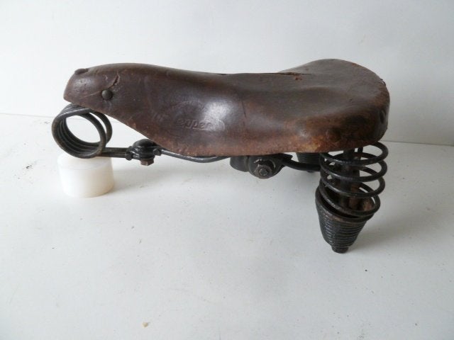 antieke fiets oldtimer LEPPER leder zadel classic vintage, Gebruikt, Leer, Lepper, Ophalen of Verzenden