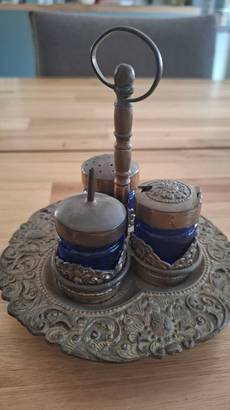 zilveren menageset, Ophalen of Verzenden, Gebruikt