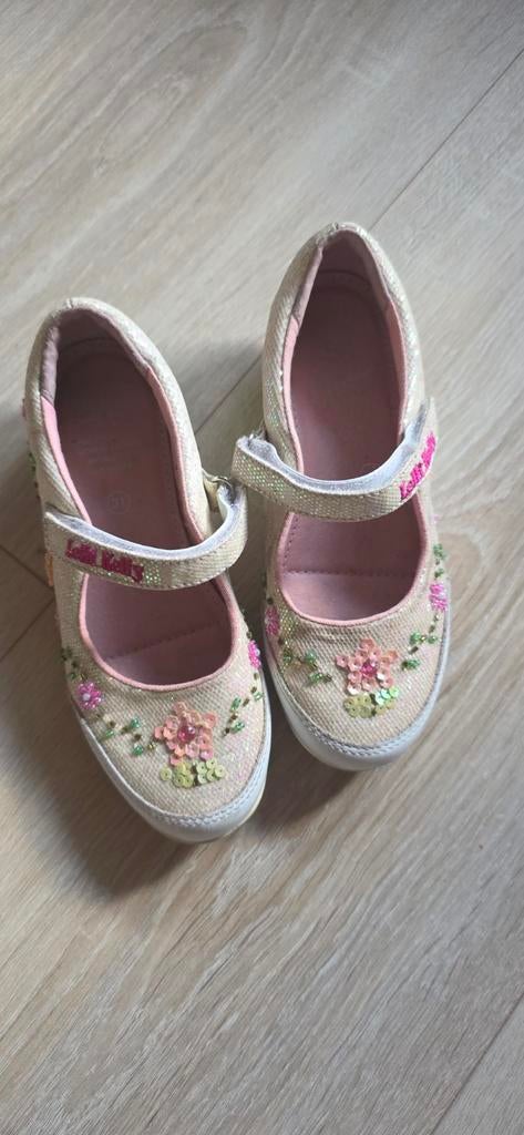 Leuke Lelli Kelly schoenen met bloemen en glitters, Gebruikt, Meisje, Schoenen, Ophalen of Verzenden