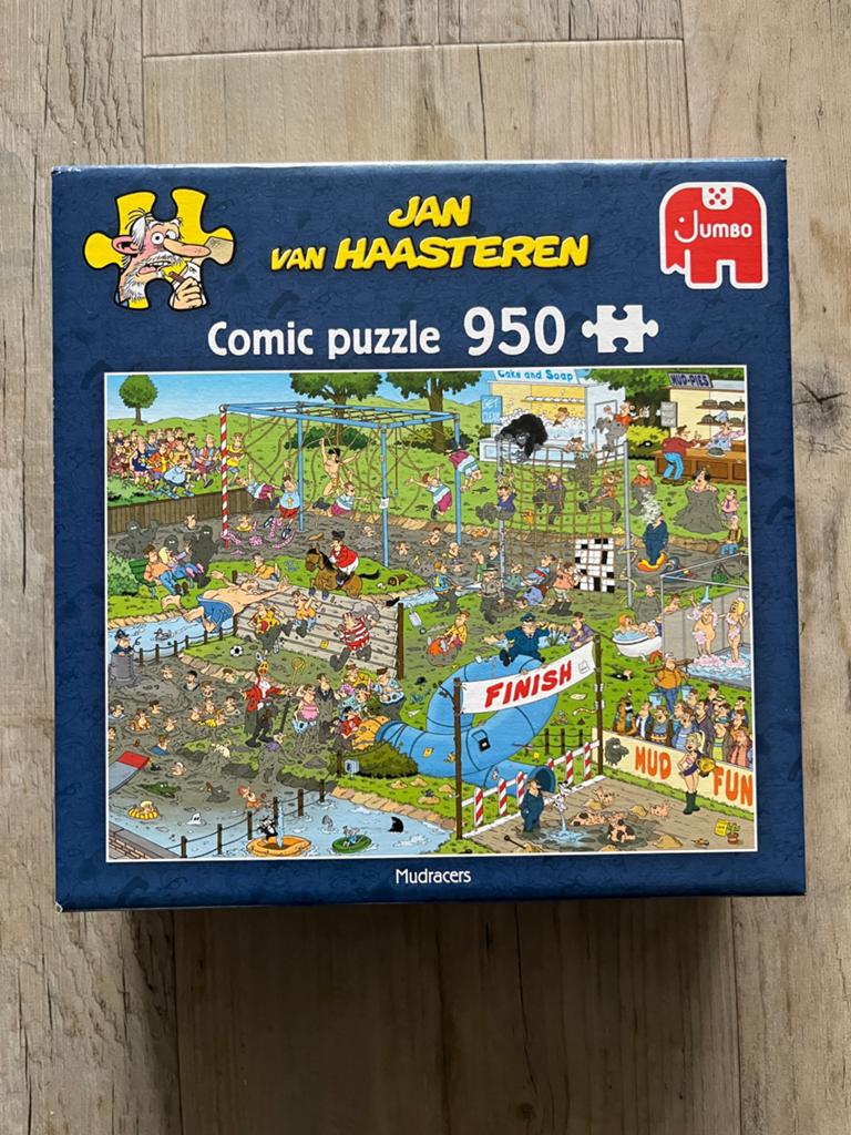 Jan van Haasteren Mudracers 950 stukjes (evt. ruilen), Ophalen of Verzenden, 500 t/m 1500 stukjes, Zo goed als nieuw