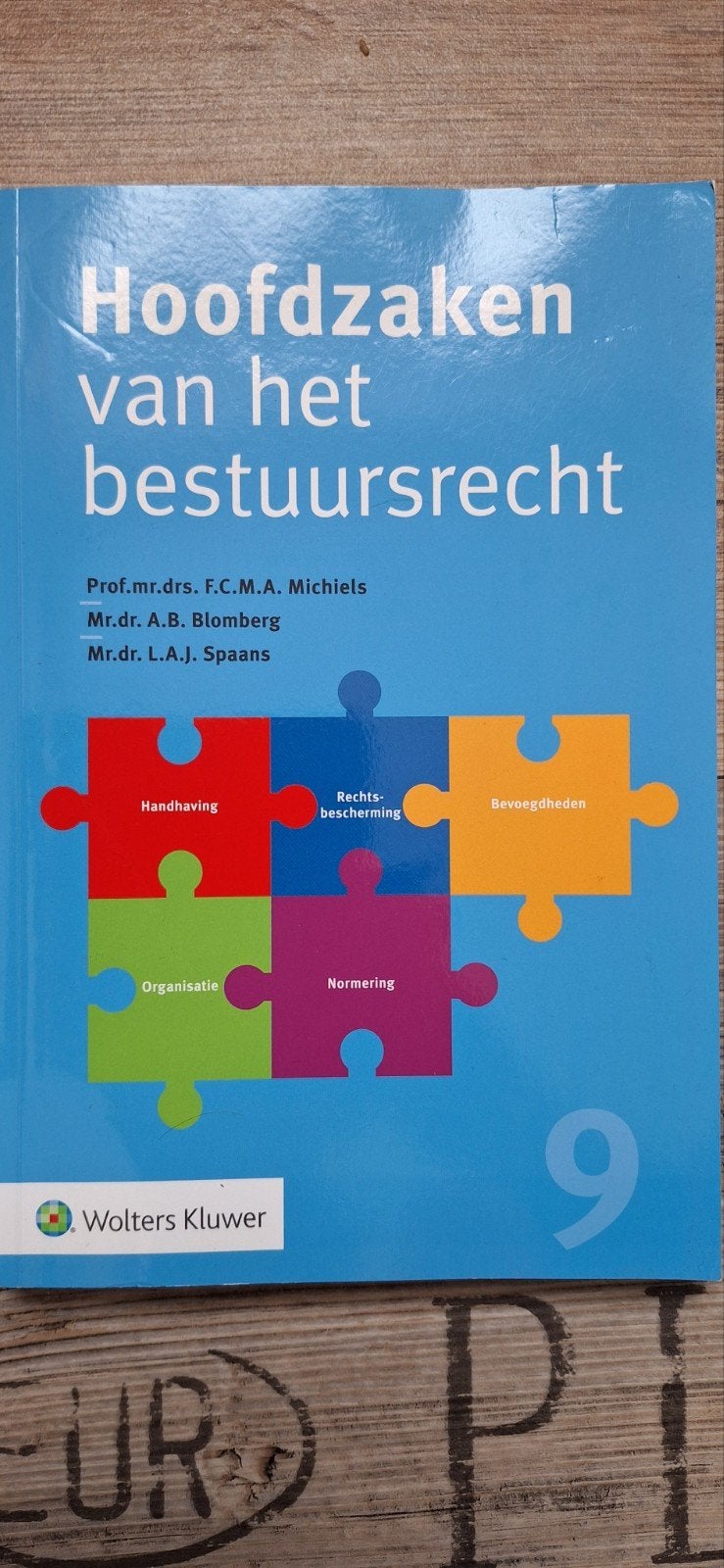 Hoofdzaken van het bestuursrecht - Wolters Kluwer, Gelezen, F.C.M.A. Michiels, A.B. Blomberg, L.A.J. Spaans, Gamma, HBO